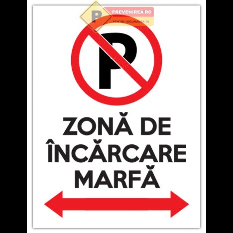 Semn pentru zona de incarcare marfa